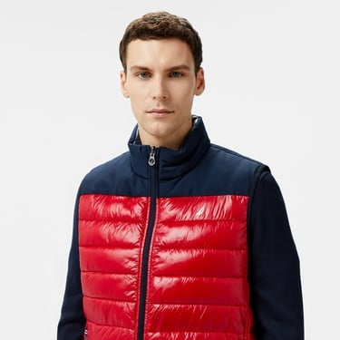  Nautica Erkek Kırmızı & Lacivert Çift Taraflı Yelek