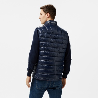  Nautica Erkek Kırmızı & Lacivert Çift Taraflı Yelek