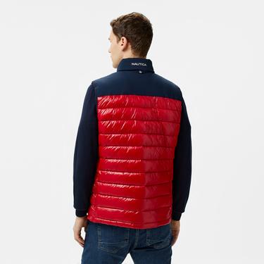  Nautica Erkek Kırmızı & Lacivert Çift Taraflı Yelek