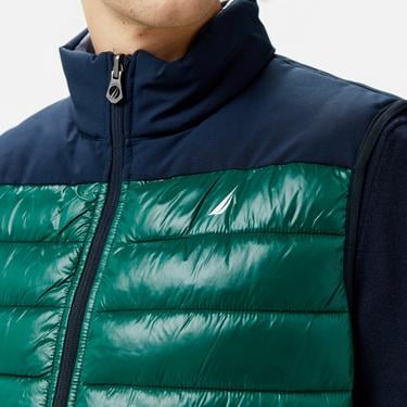  Nautica Erkek Yeşil & Lacivert Çift Taraflı Yelek
