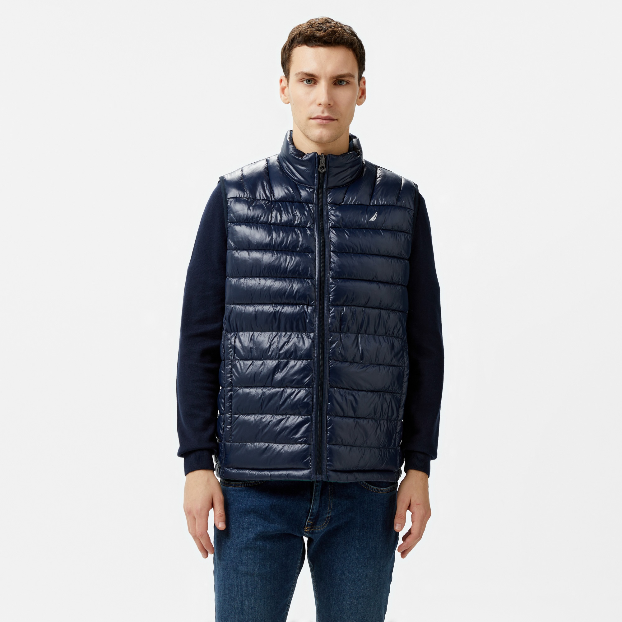 Nautica Erkek Yeşil & Lacivert Çift Taraflı Yelek