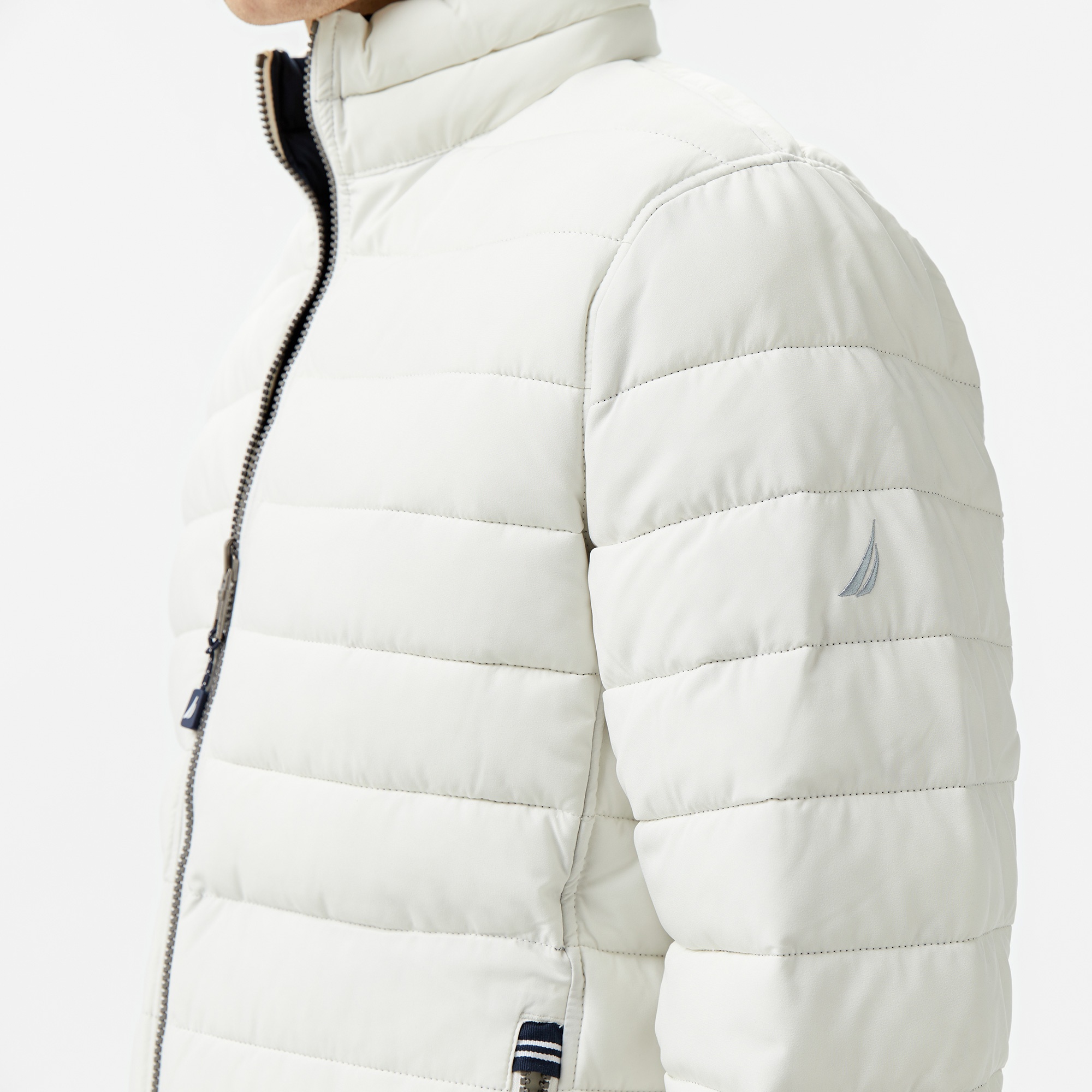 Nautica Erkek Krem & Lacivert Çift Taraflı Mont