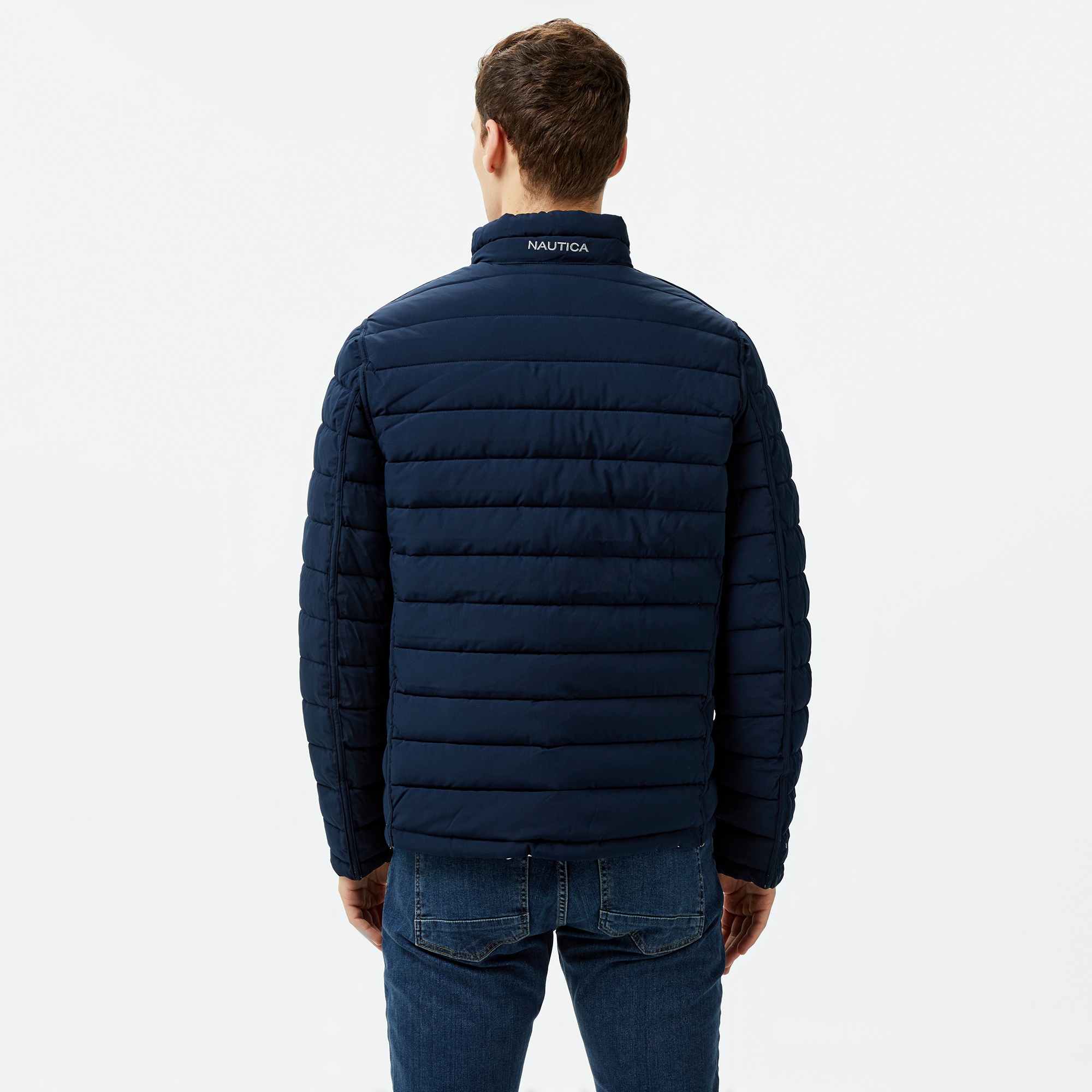 Nautica Erkek Krem & Lacivert Çift Taraflı Mont