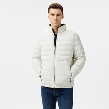  Nautica Erkek Krem & Lacivert Çift Taraflı Mont