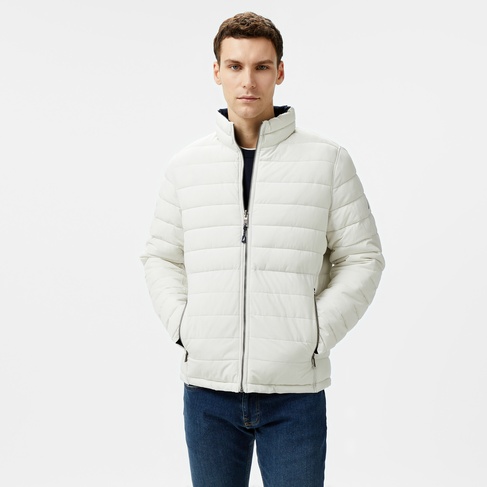  Nautica Erkek Krem & Lacivert Çift Taraflı Mont