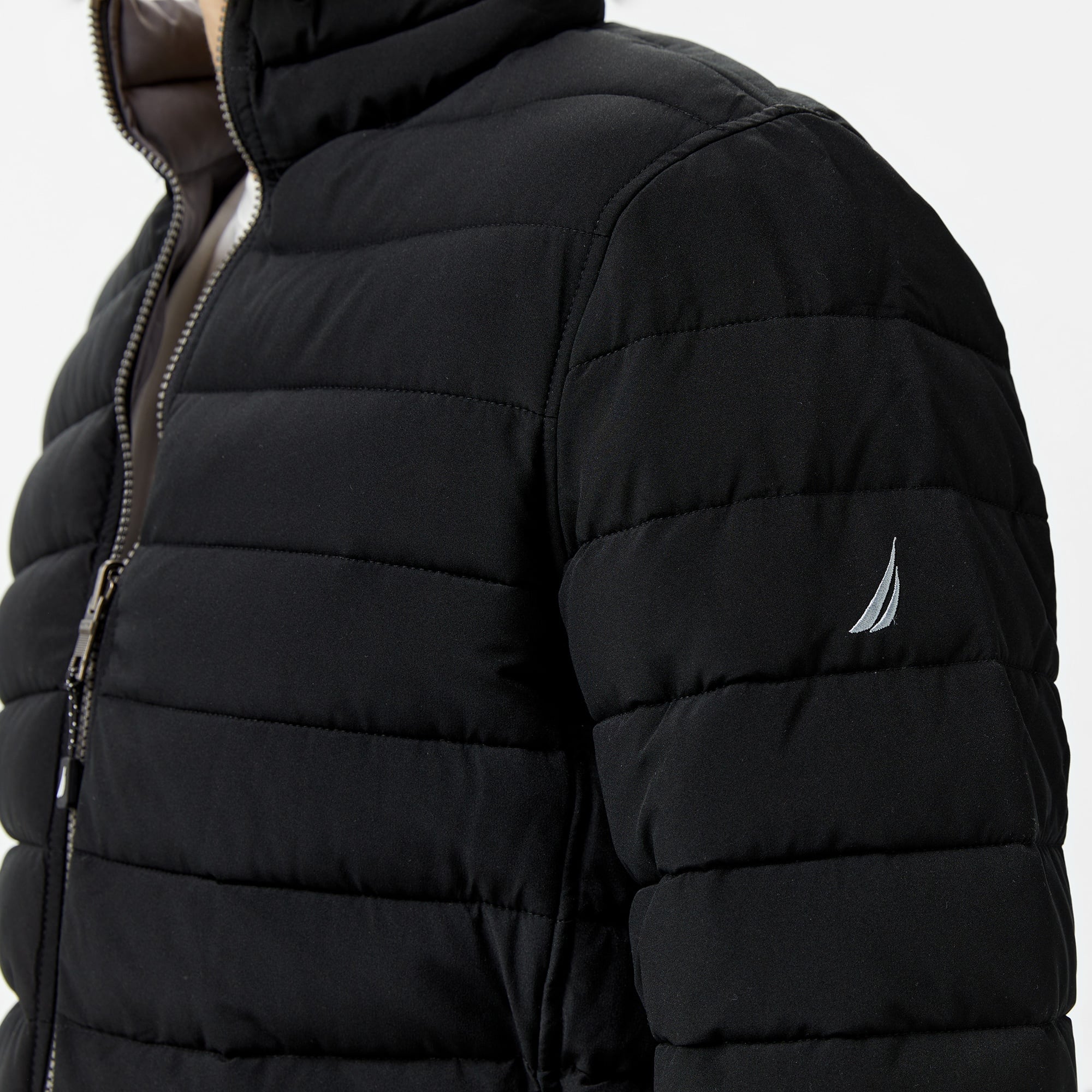 Nautica Erkek Siyah Regular Fit Çift Taraflı Mont