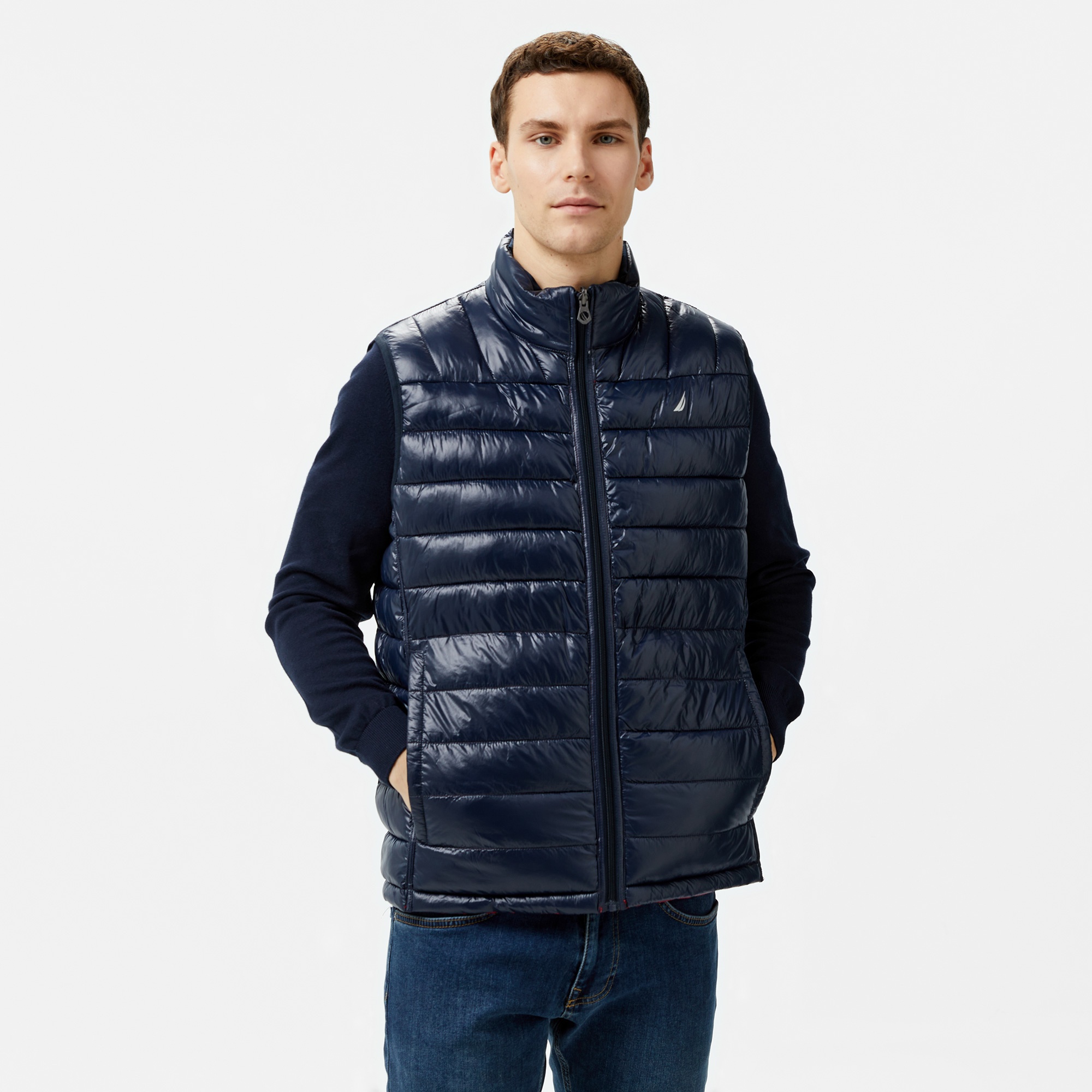 Nautica Erkek Kırmızı & Lacivert Çift Taraflı Yelek