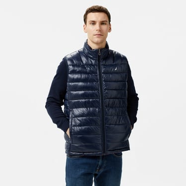  Nautica Erkek Kırmızı & Lacivert Çift Taraflı Yelek