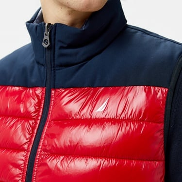  Nautica Erkek Kırmızı & Lacivert Çift Taraflı Yelek