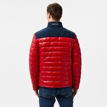  Nautica Erkek Kırmızı & Lacivert Mont