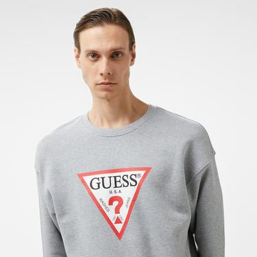  Guess Iconic Tria Organic 365 Erkek Gri Sweatshirt