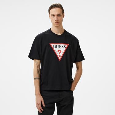  Guess Iconic Organic Heavy 205 Erkek Siyah T-Shirt