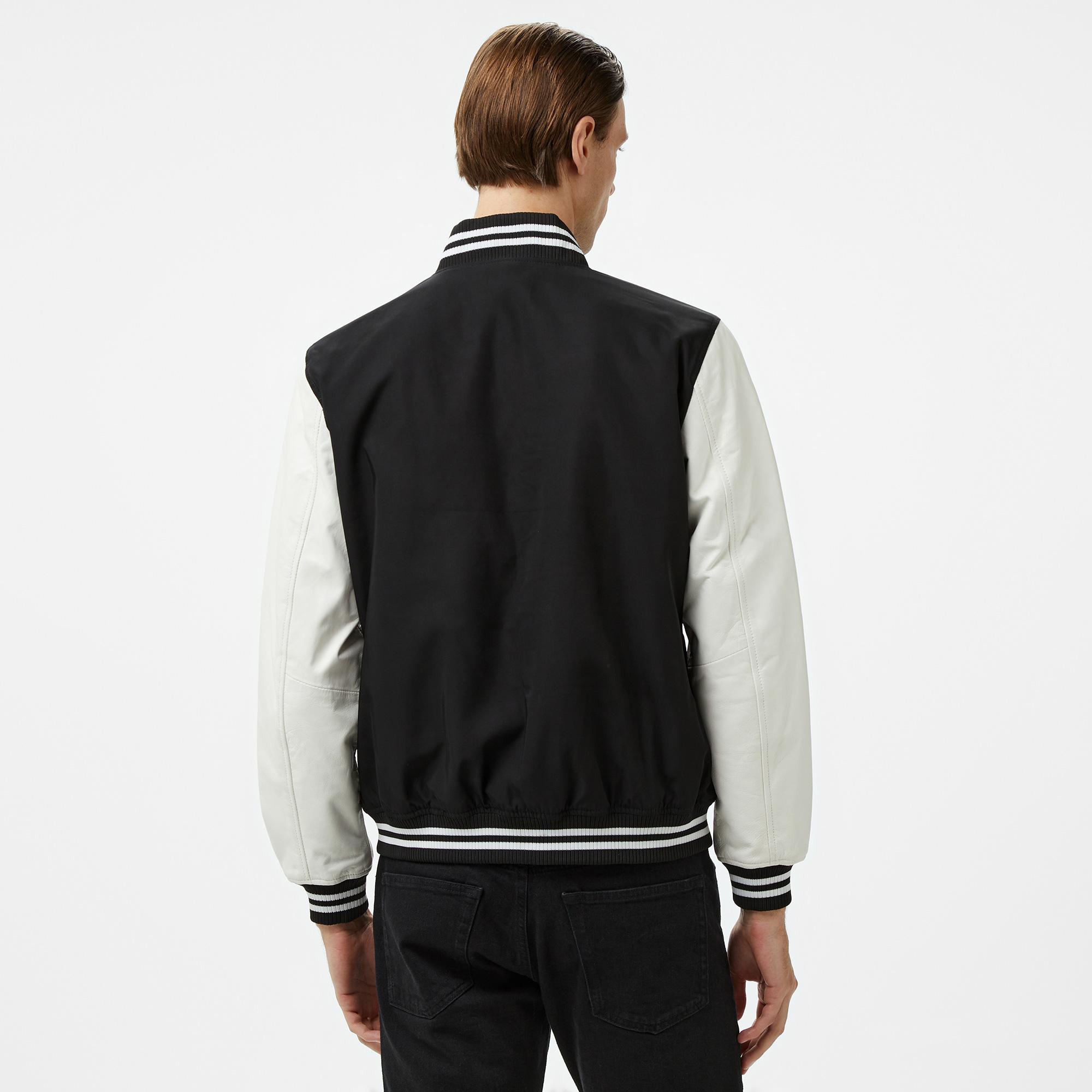 Guess Versity Bomber Poly Twill 215 Erkek Siyah Ceket