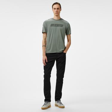  Guess Arlo Mid Organic Stretch Jersey 180 Erkek Haki T-Shirt