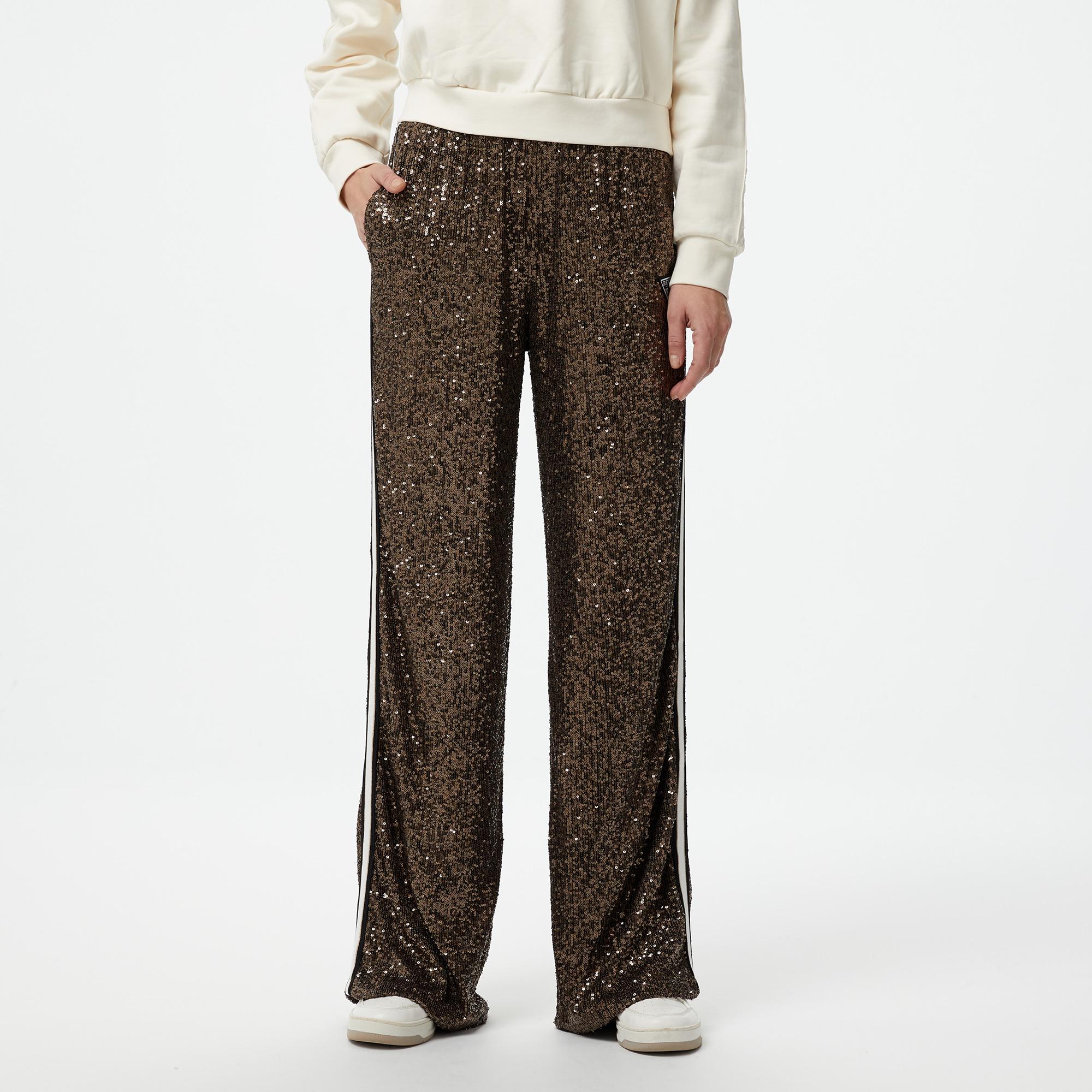 Guess Mini Sequins Straight Full Kadın Yeşil Eşofman Altı