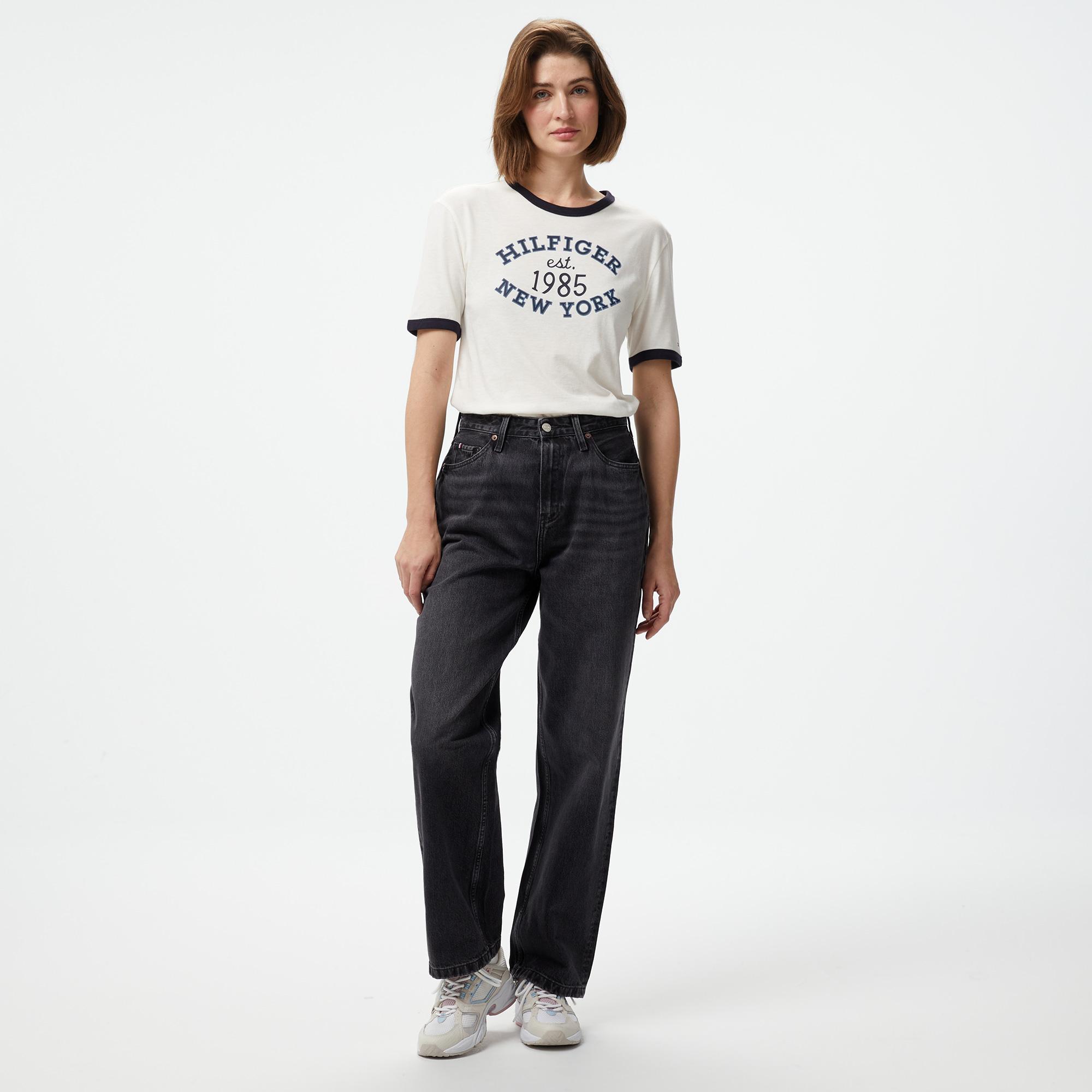 Tommy Hilfiger Relaxed Straight Kadın Mavi Jean