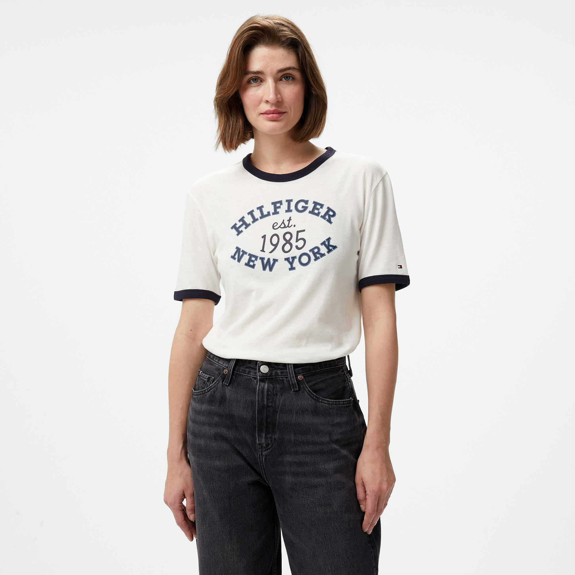  Tommy Hilfiger Relaxed Straight Kadın Mavi Jean