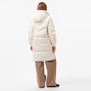  Converse Kadın Kapüşonlu Krem Şişme Mont
