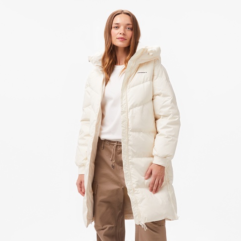  Converse Kadın Kapüşonlu Krem Şişme Mont