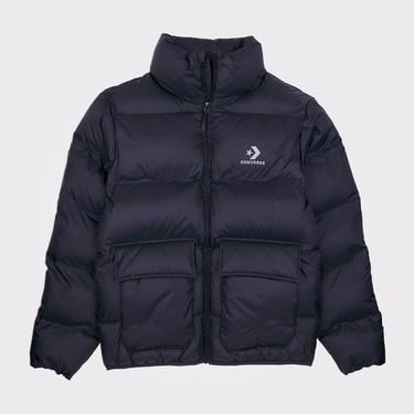  Converse Erkek Dik Yaka Siyah Şişme Mont