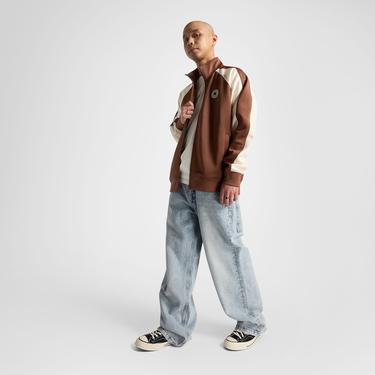  Converse Erkek Renk Bloklu Kahverengi Eşofman Üstü