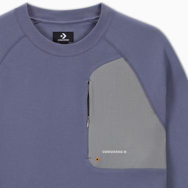  Converse Erkek Loose Fit Mor Sweatshirt