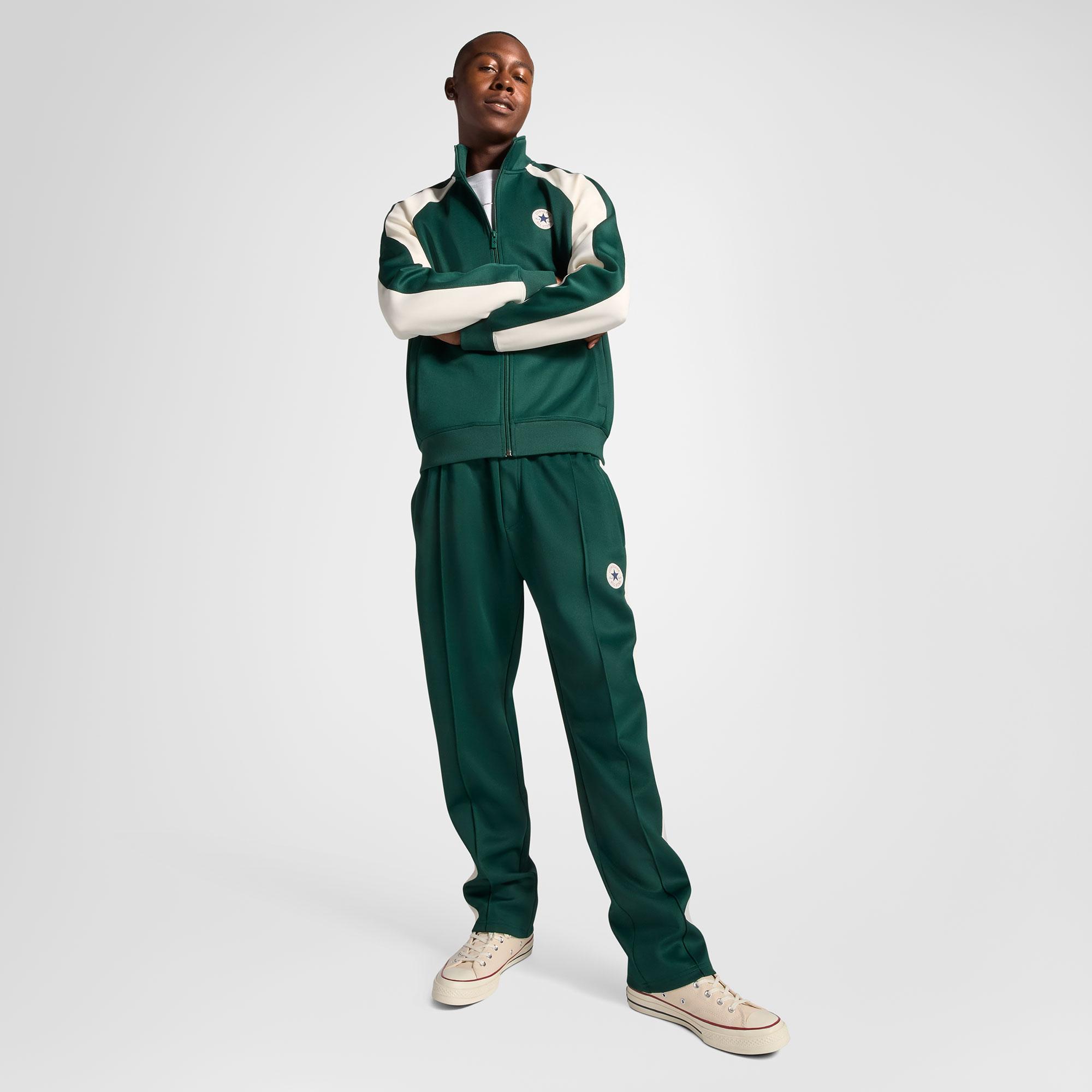 Converse Erkek Renk Bloklu Yeşil Eşofman Üstü