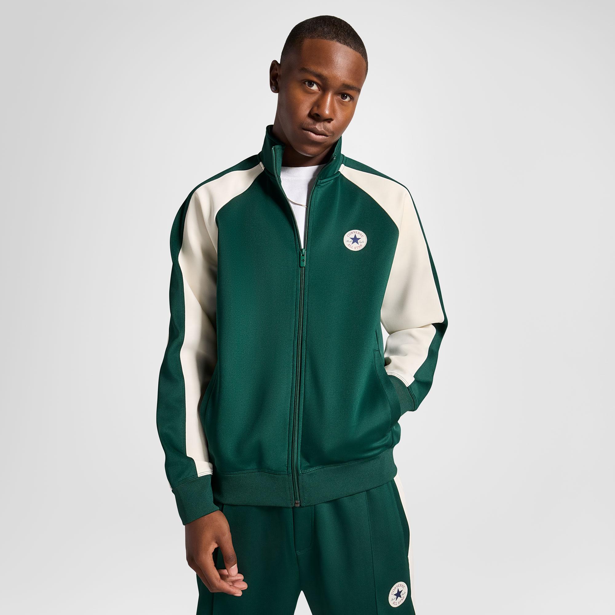 Converse Erkek Renk Bloklu Yeşil Eşofman Üstü