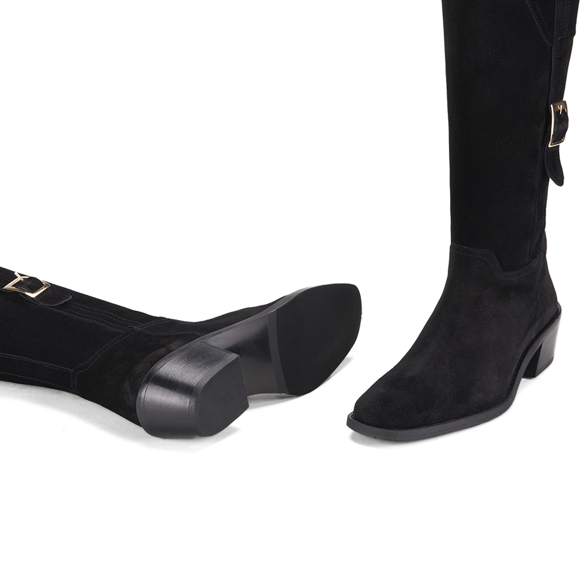 Kadın Siyah Süet Çizme