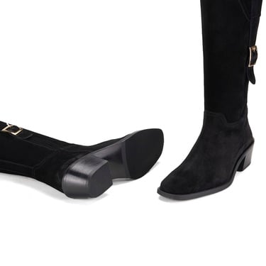  Kadın Siyah Süet Çizme