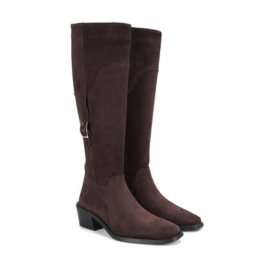  Kadın Kahve Süet Çizme