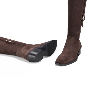  Kadın Kahve Süet Çizme