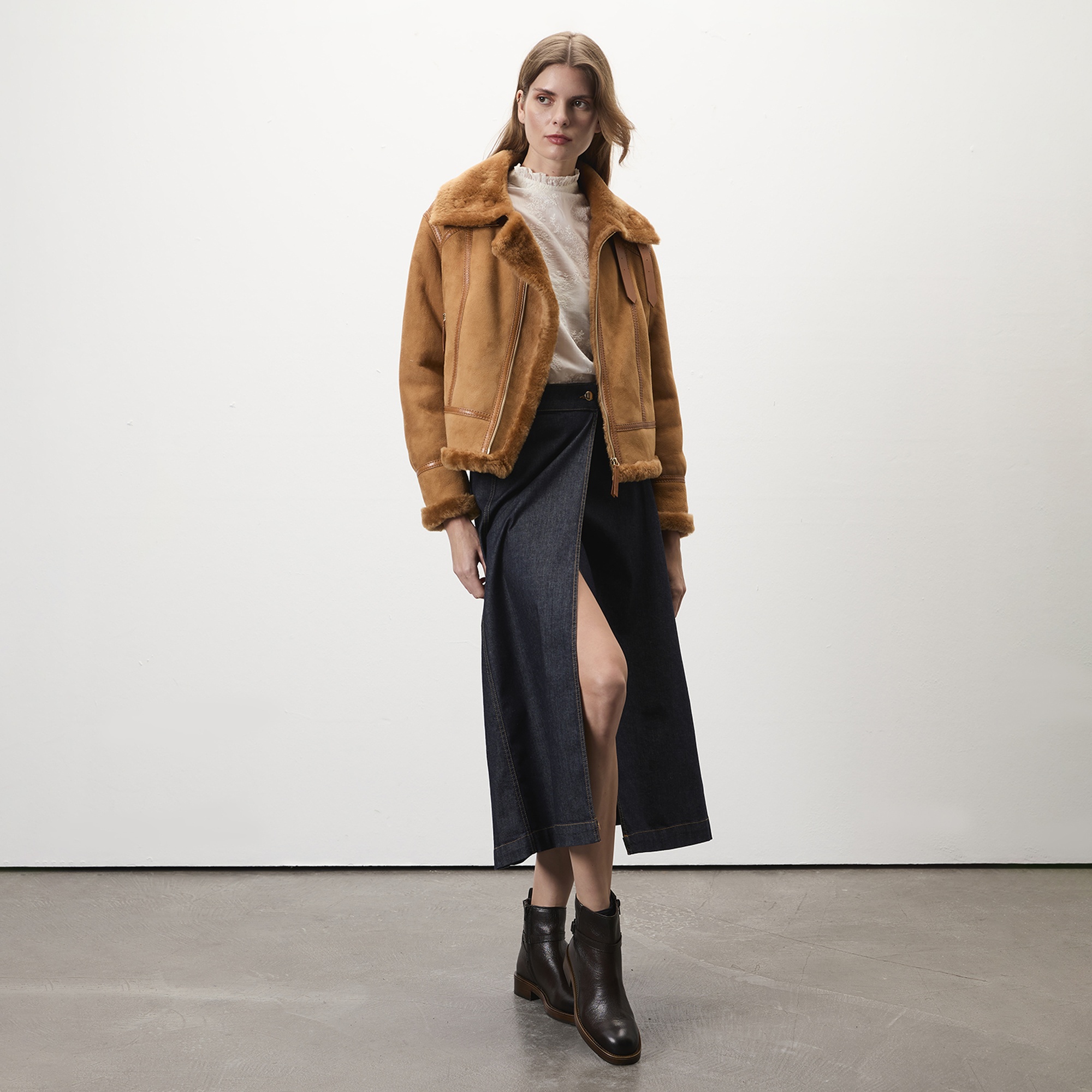 Tinora Kahve Kürk Ceket