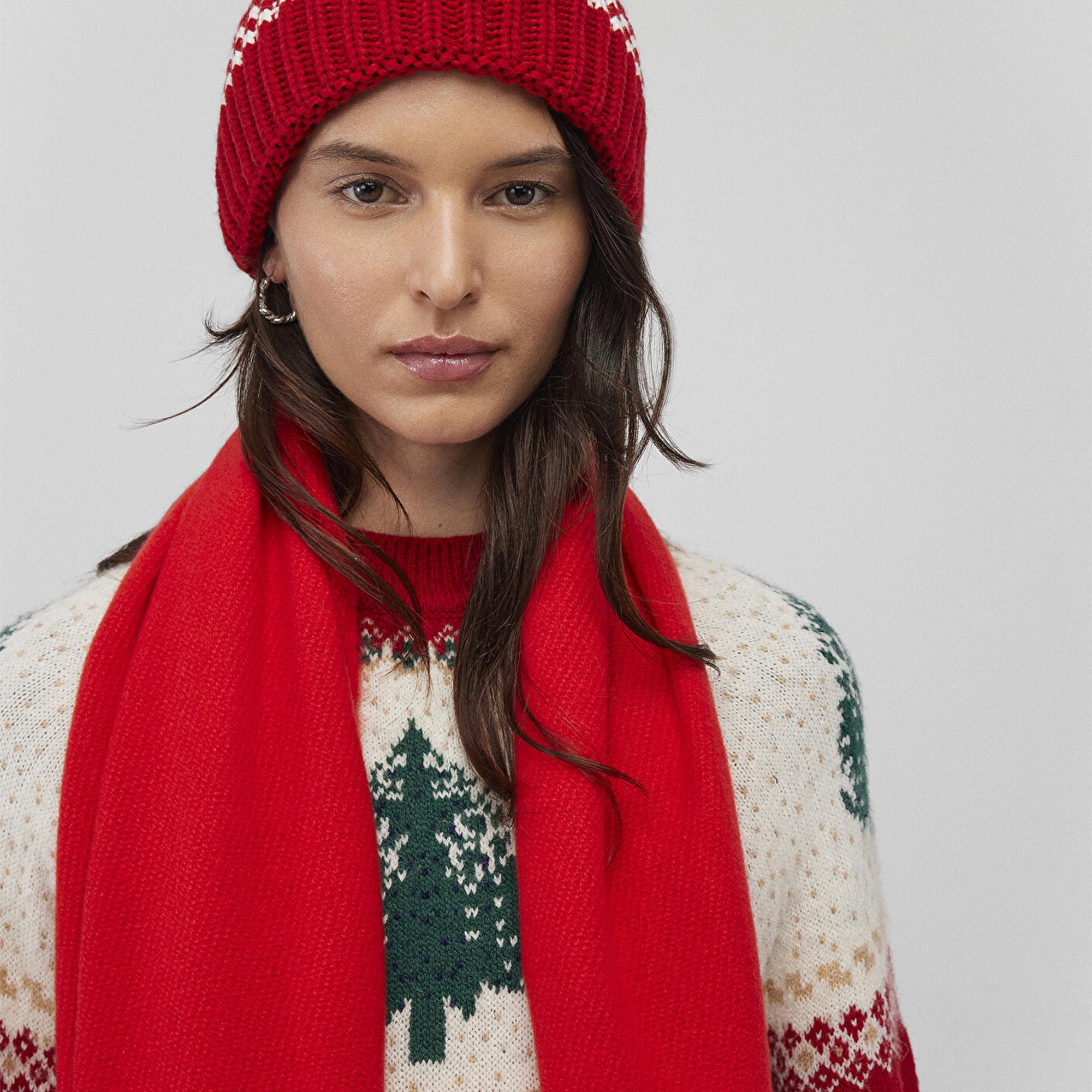 Mavi Ponponlu Kırmızı Bere 1913220-82054