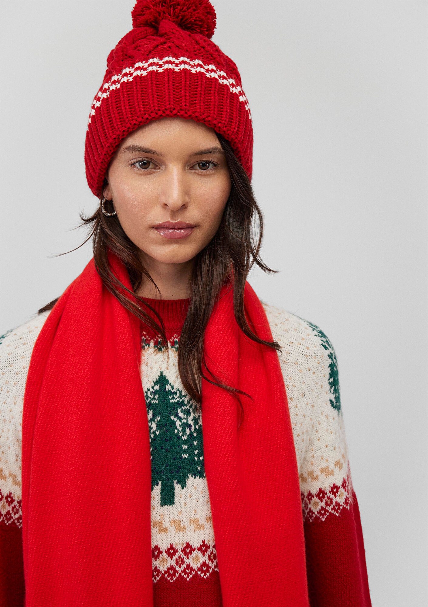  Mavi Ponponlu Kırmızı Bere 1913220-82054