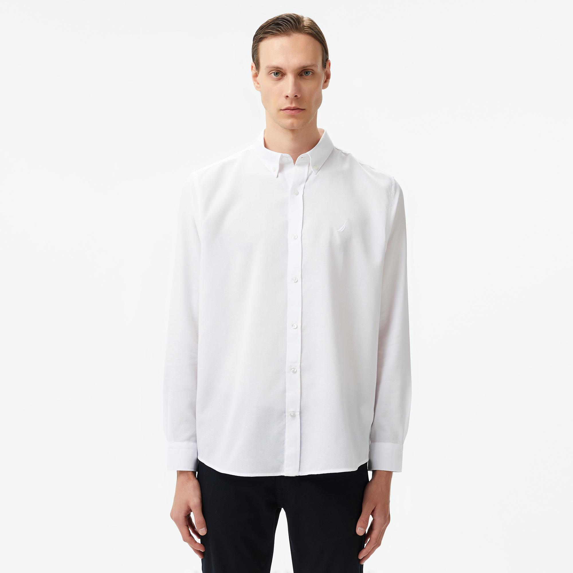 Nautica Erkek Beyaz Gömlek