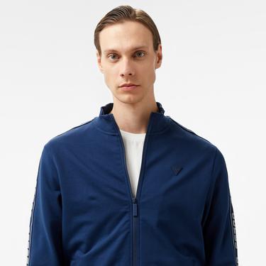  Guess Guess Full Zip Erkek Lacivert Sweatshirt