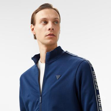  Guess Guess Full Zip Erkek Lacivert Sweatshirt
