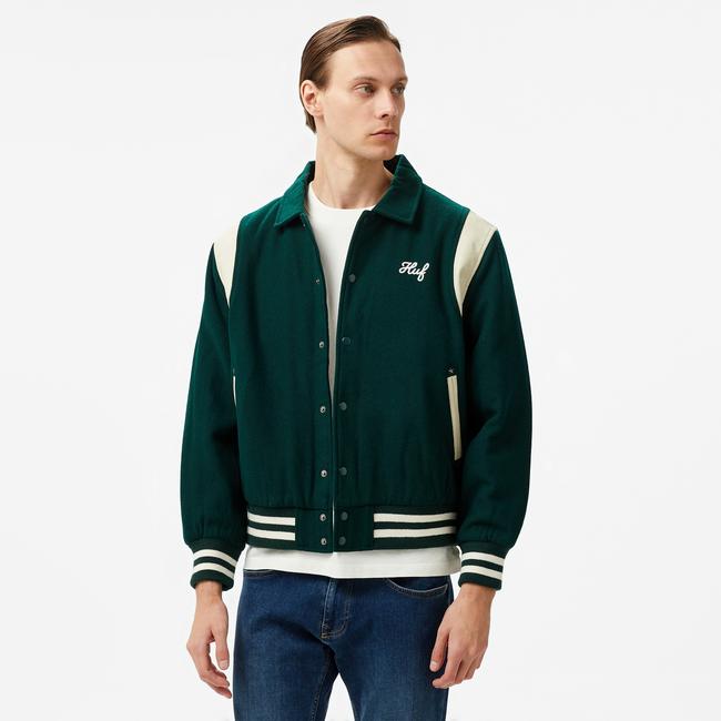  Huf Song Varsity Erkek Yeşil Ceket