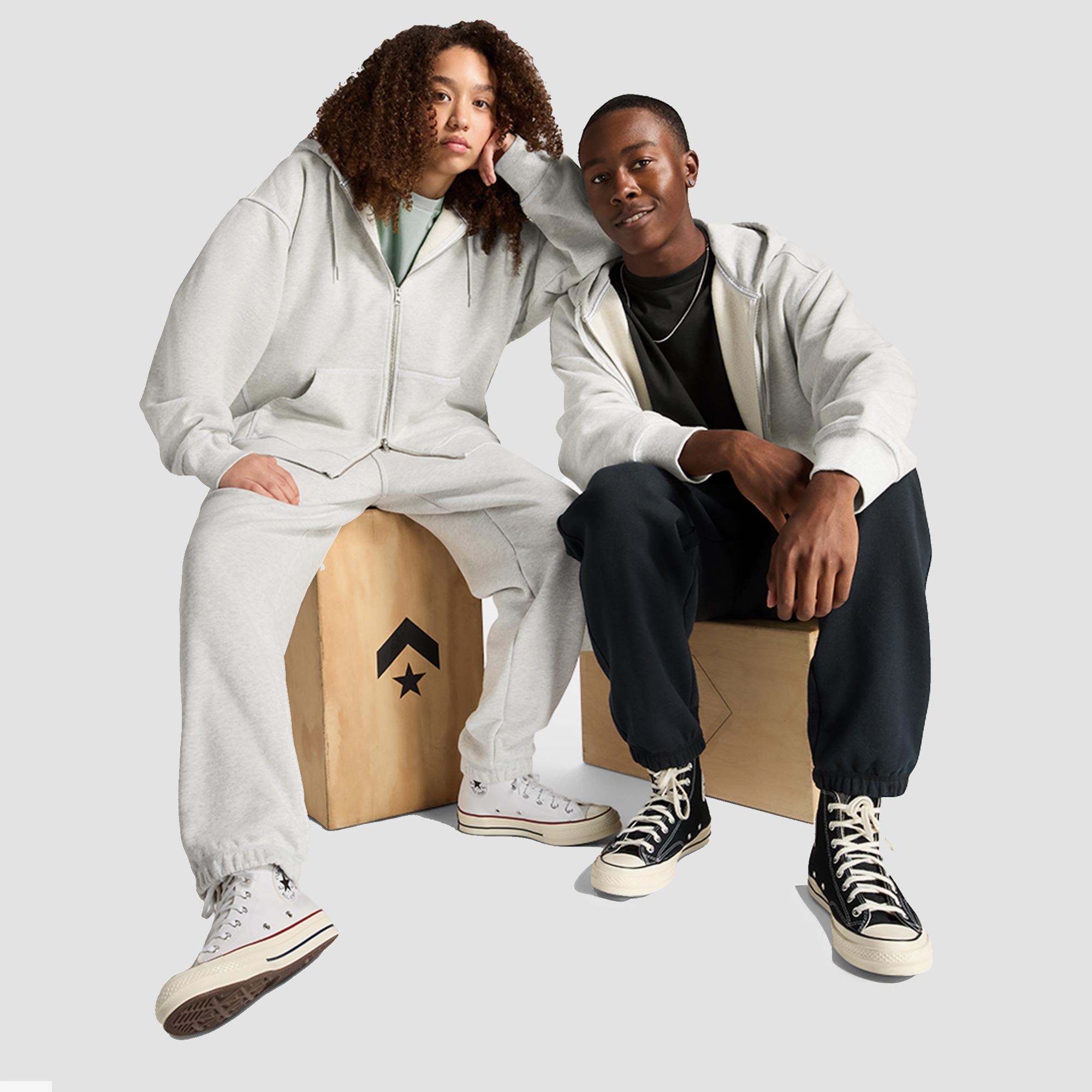 Converse Go-To Star Chevron Unisex Gri Eşofman Üstü