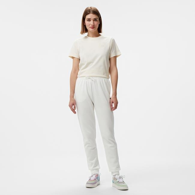  Kadın Straight Fit Beyaz Eşofman Altı