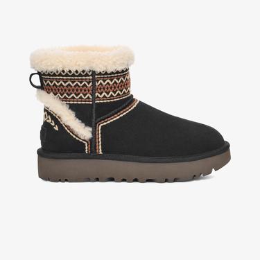  UGG Classic Mini Atherson Kadın Siyah Bot