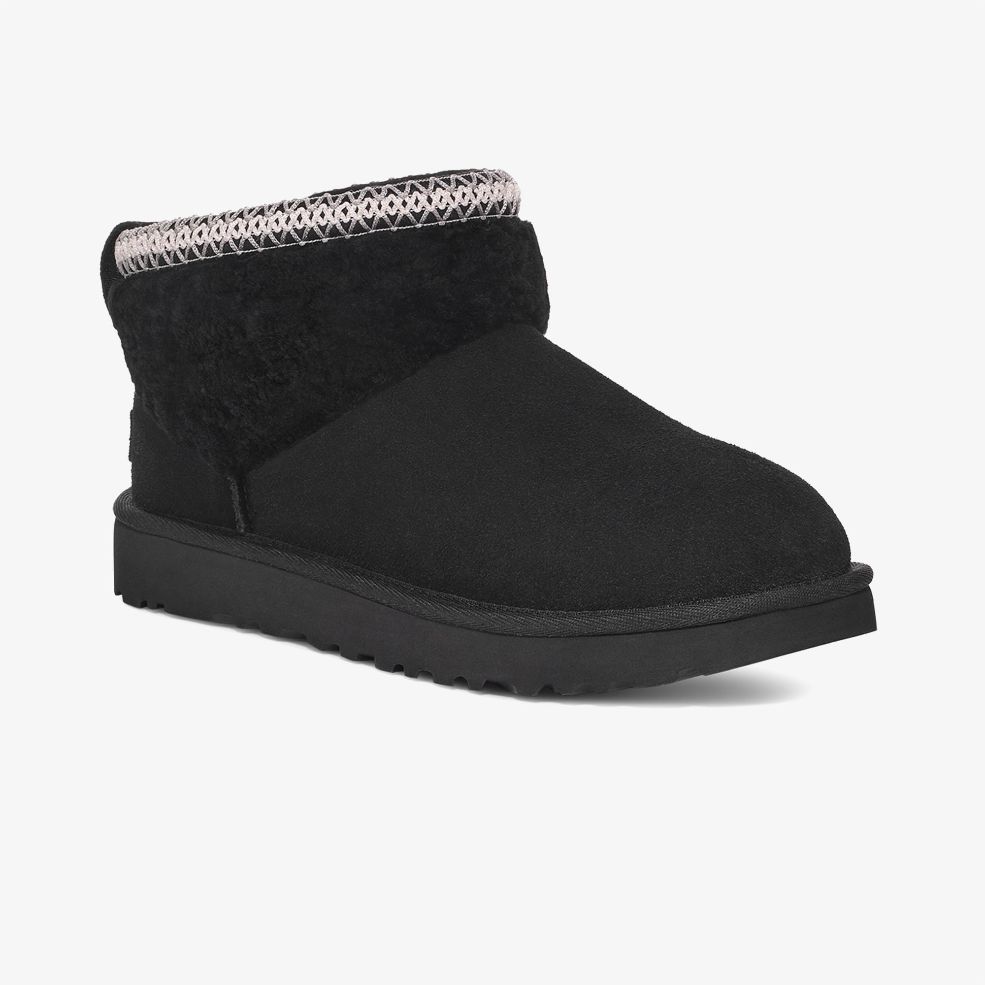 Ugg UGG Classic Ultra Mini Maxi Curly Kadın Siyah Bot | FashFed Siyah - 3. görsel