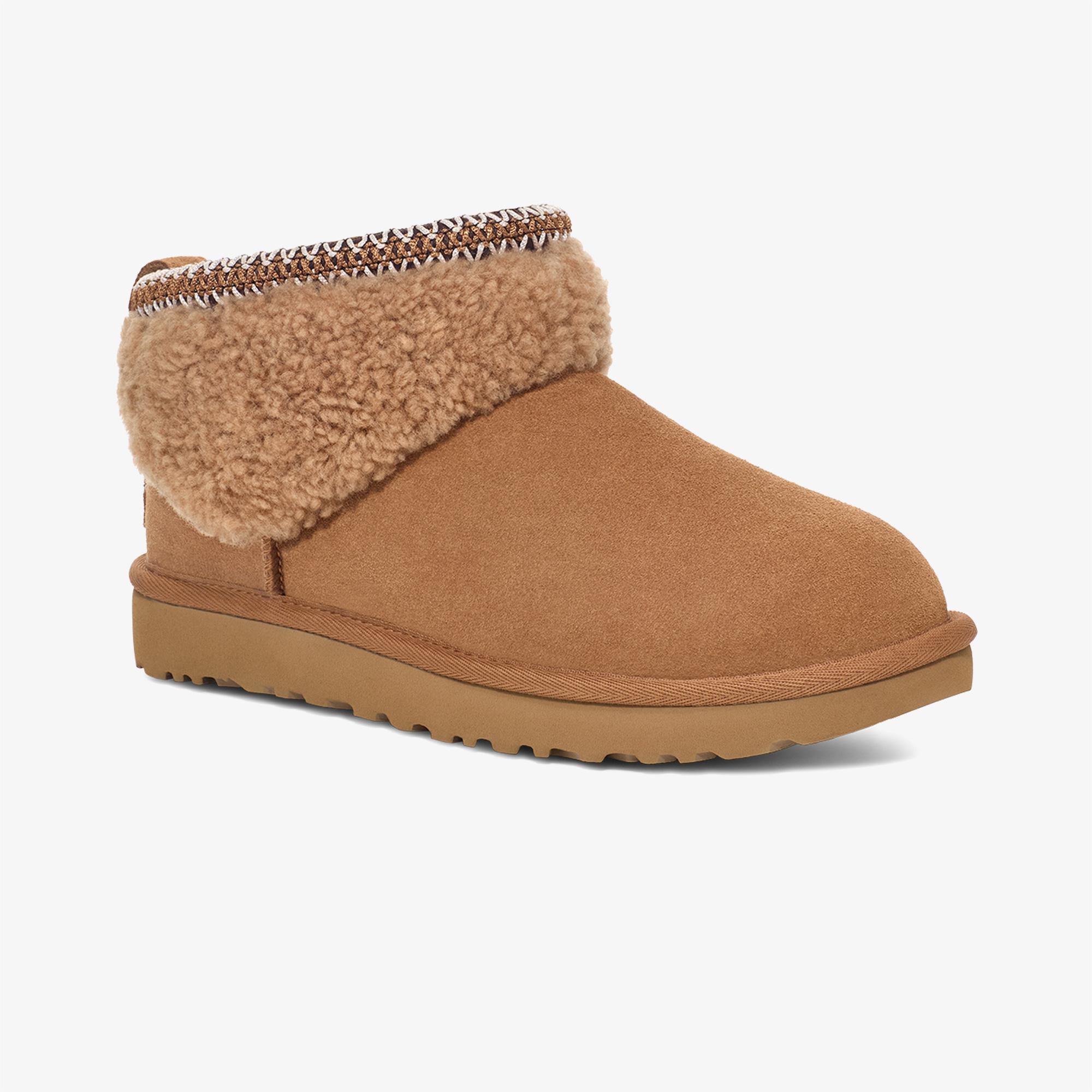 UGG Classic Ultra Mini Maxi Curly Kadın Taba Bot