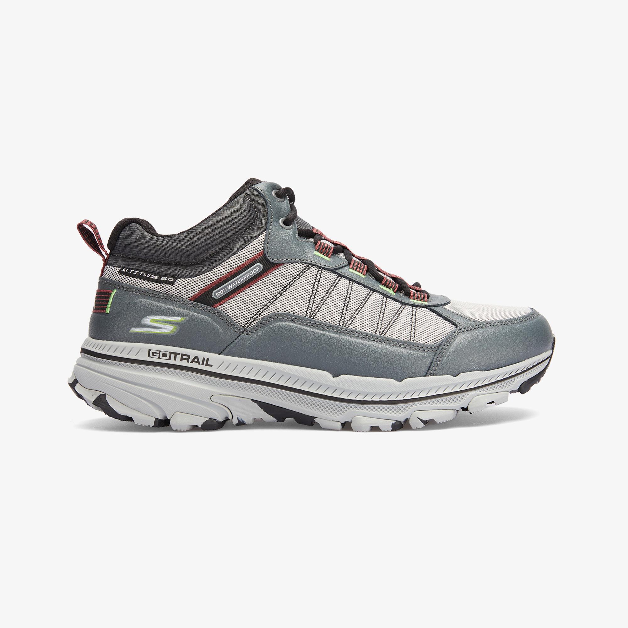 Skechers Go Run Trail Altitude 2.0 Splashproof Erkek Gri Koşu Ayakkabısı