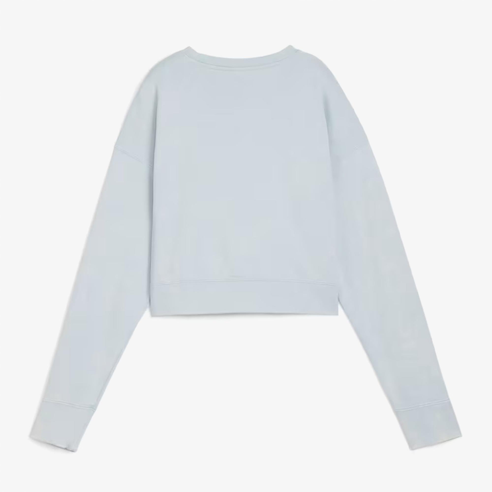 Puma Dare To Relaxed Washed Crew Kadın Mavi Sweatshirt