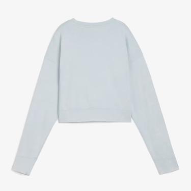  Puma Dare To Relaxed Washed Crew Kadın Mavi Sweatshirt