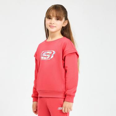  Skechers G Essential Crew Neck Sweatshirt Çocuk Pembe Sweatshirt