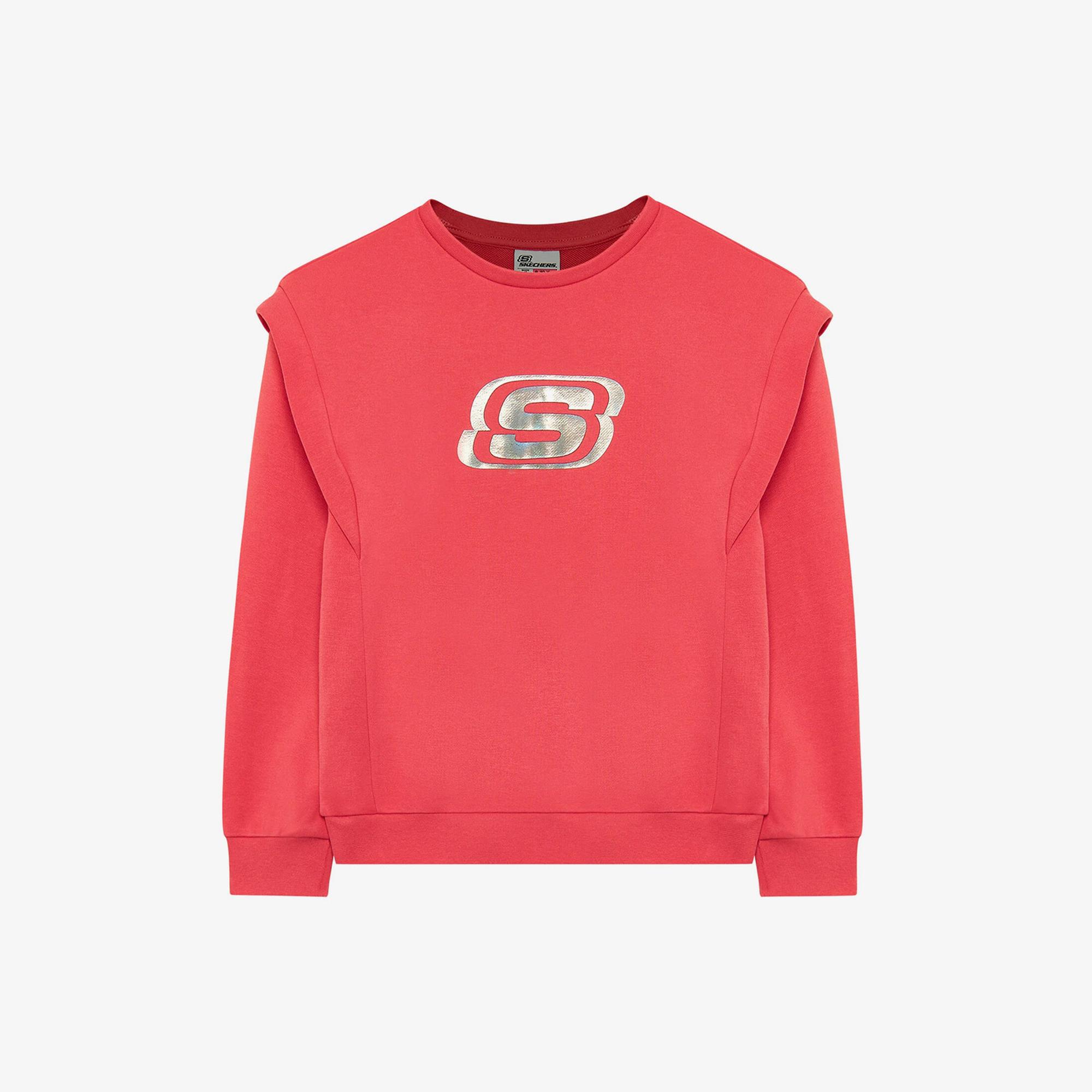 Skechers G Essential Crew Neck Sweatshirt Çocuk Pembe Sweatshirt