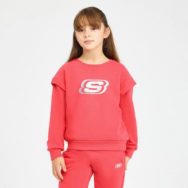  Skechers G Essential Crew Neck Sweatshirt Çocuk Pembe Sweatshirt
